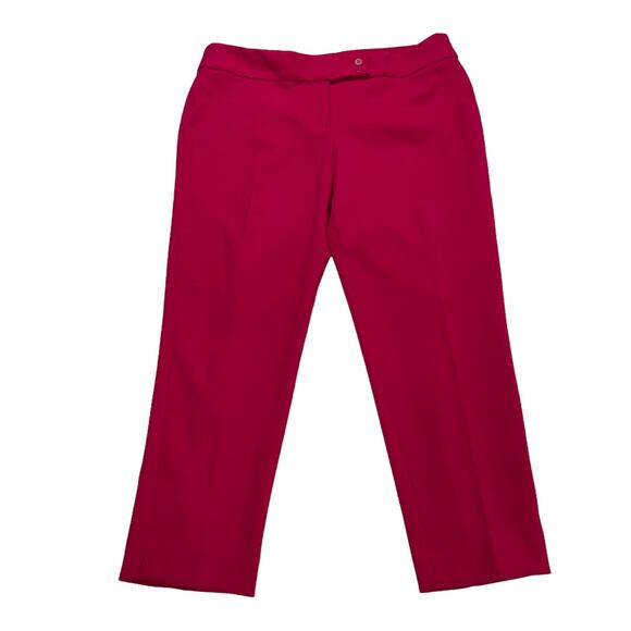 NEW Talbots Signature Deep Pink Wide Leg Dress Ankle Pants Trousers sz 14P - Picture 1 of 11